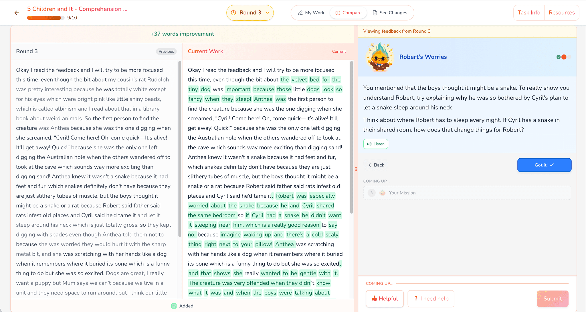 Student Feedback Interface